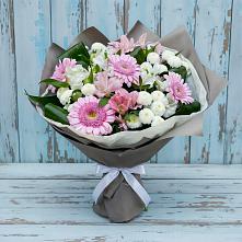 Букет цветов из:  Герберы, Альстромерии и Хризантемы в Ивне