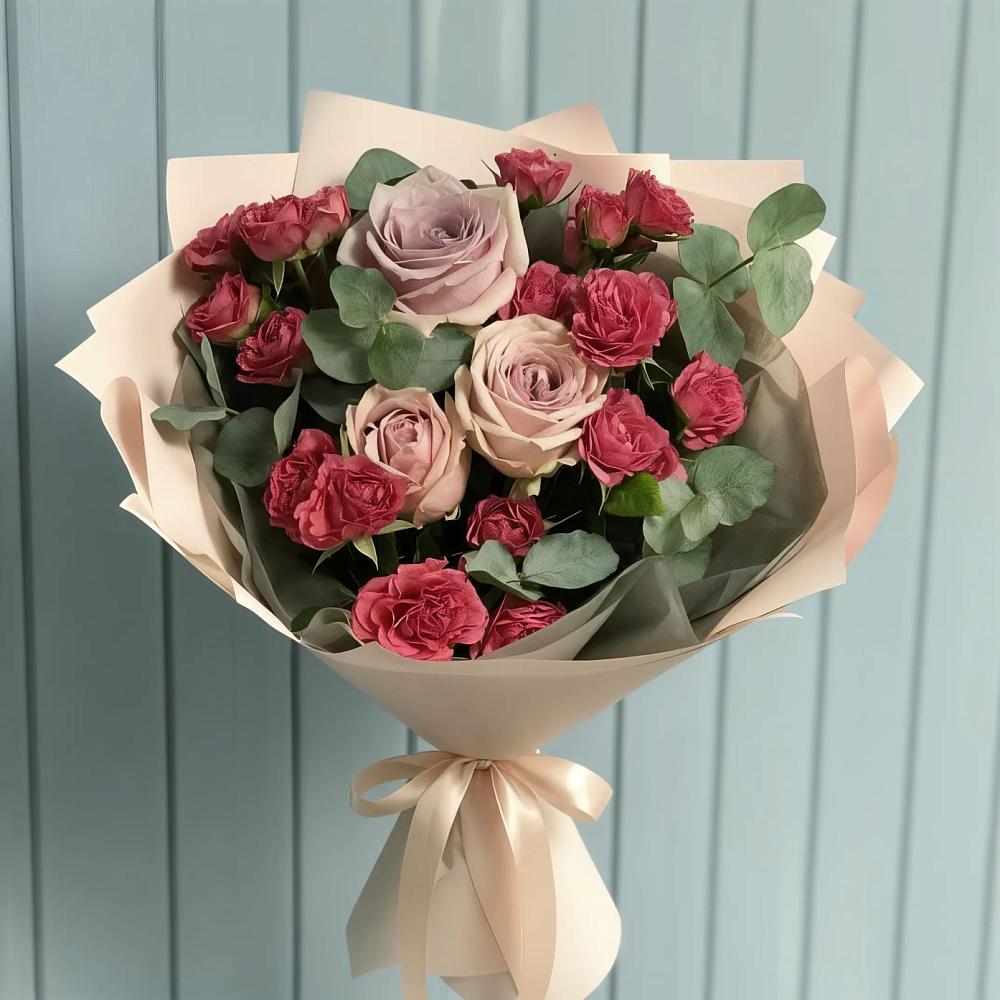 Букет цветов из: Гвоздики и Розы в Ивне