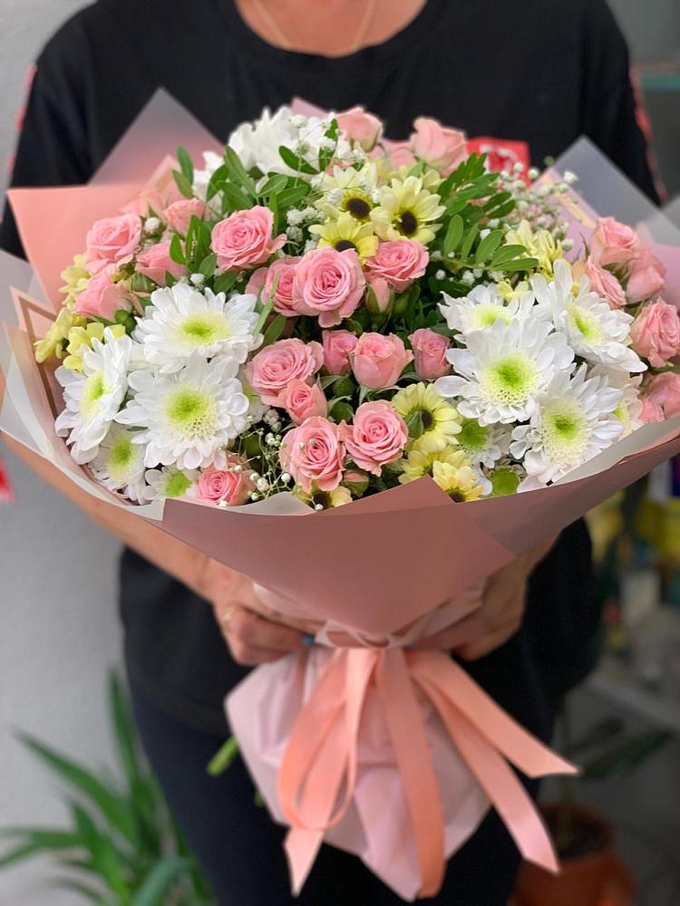 Букет цветов из: Розы и Хризантемы в Ивне