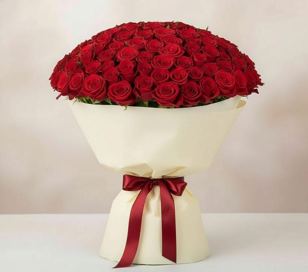 Букет 101 Красная роза Милано в Ивне