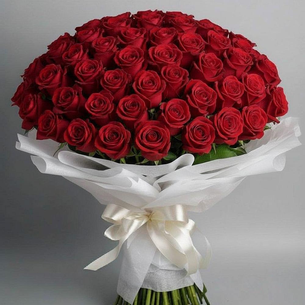 Букет 101 Красная роза Блэк Мэджик в Ивне