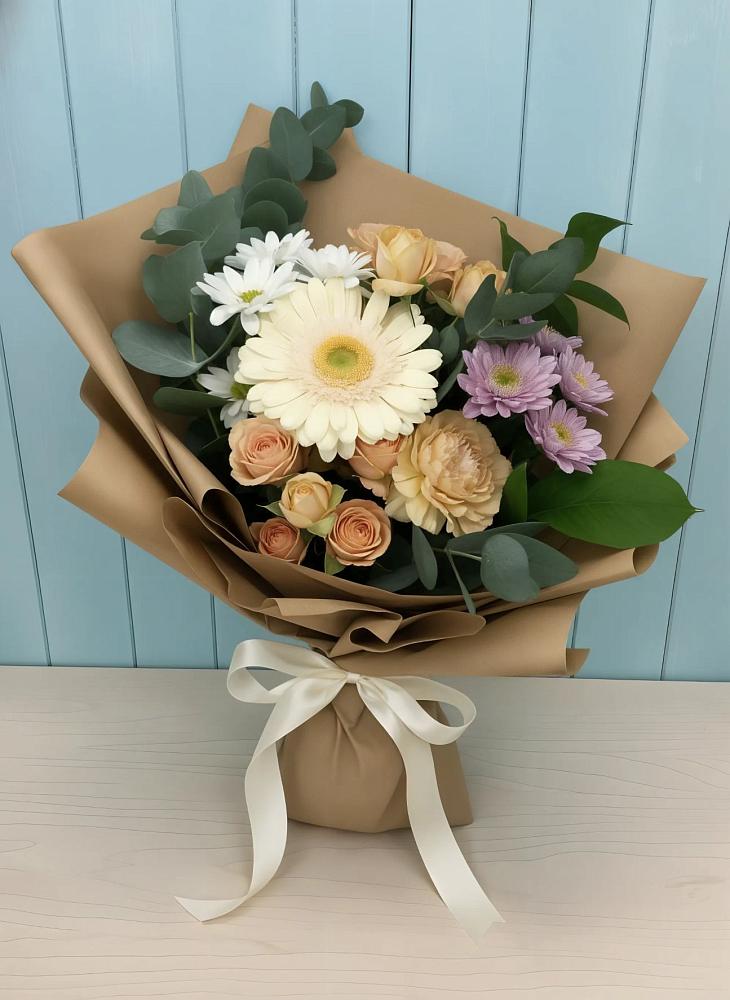 Букет цветов из: Герберы и Хризантемы в Ивне