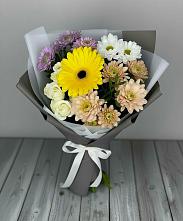 Букет цветов из:  Розы, Герберы и Хризантемы #REPLACE_PRED# Ивне