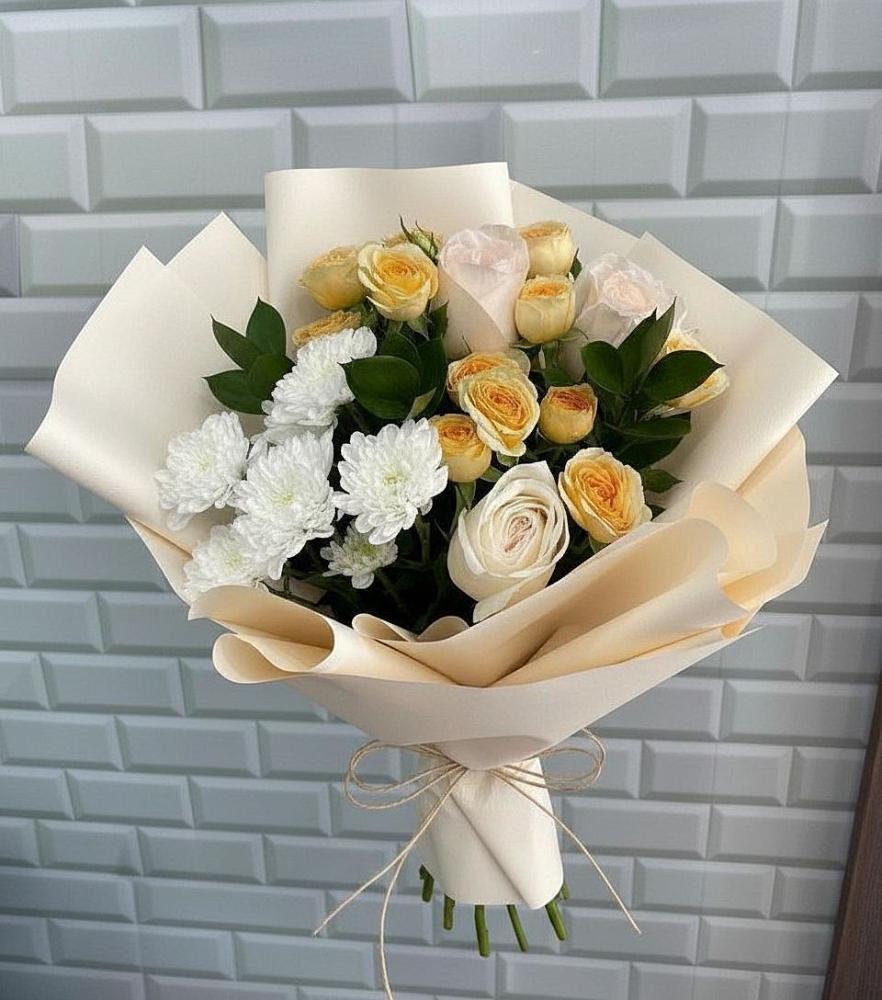 Букет цветов из: Розы и Хризантемы в Ивне