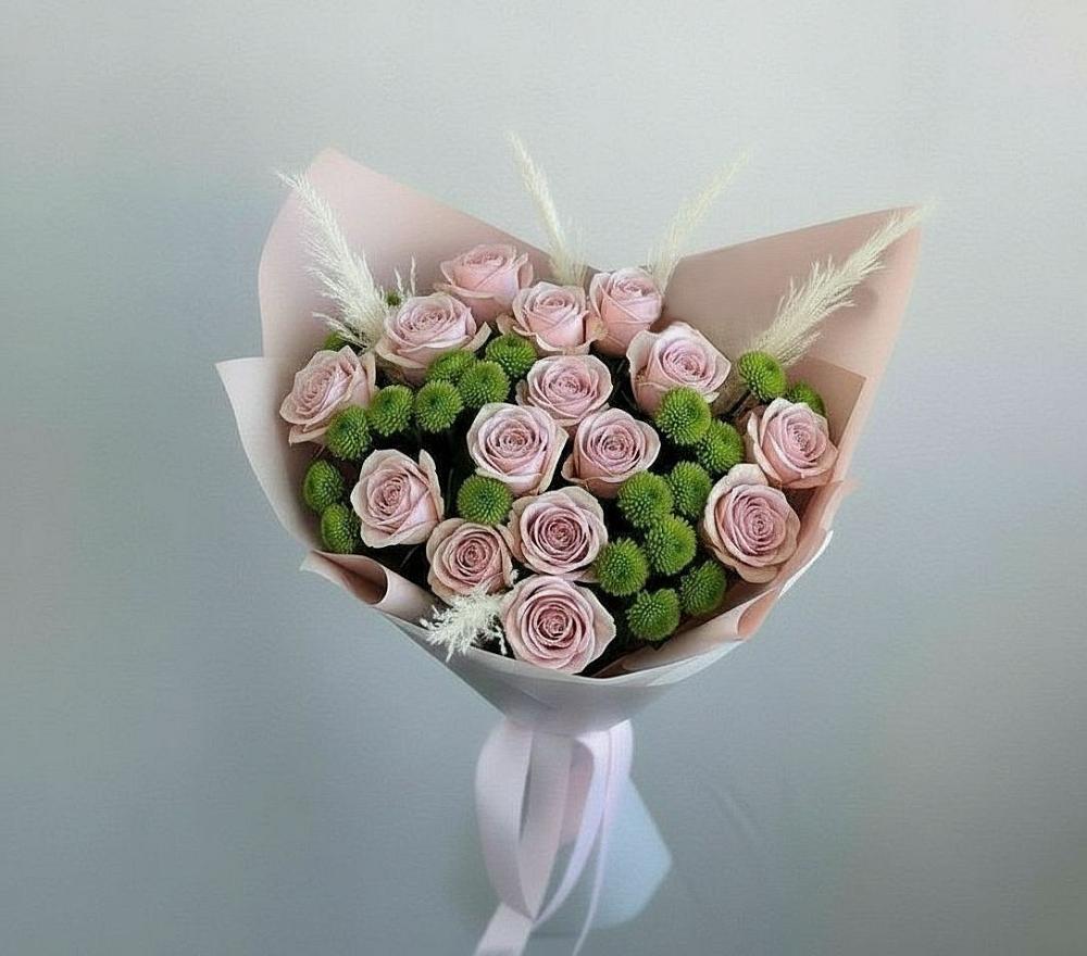 Букет цветов из: Розы и Хризантемы в Ивне