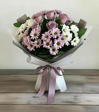 Букет цветов из:  Хризантемы и Розы #REPLACE_PRED# Ивне