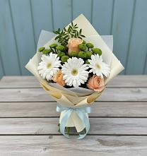 Букет цветов из:  Герберы, Розы и Хризантемы в Ивне