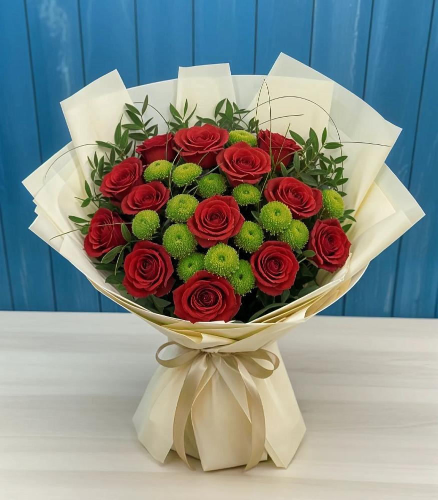 Букет цветов из: Розы и Хризантемы в Ивне