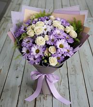 Букет цветов из:  Хризантемы и Розы в Ивне